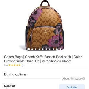 Authentic Coach Backpack